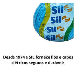 Cabo Flexível Unipolar SIL 16 mm² Azul 450/750V 100% Cobre Antichama – SIL Fios e Cabos Elétricos