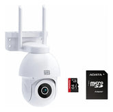 Câmera de Segurança Externa WEG Home Wi-Fi PTZ 3MP Night Color IP65 + Cartão MicroSD ADATA 64GB Classe 10
