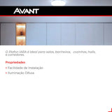 Plafon LED Avant Iara Branco Bivolt 127/220V Sobrepor – LED Integrado