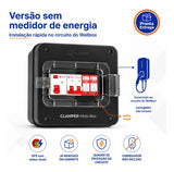 Quadro de Proteção CLAMPER Mobi Box 220V 8kW 40A Preto para Wallbox com DPS + IDR Tipo A + Disjuntor