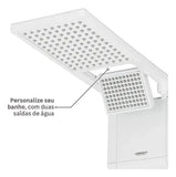 CHUVEIRO ELETRÔNICO LORENZETTI ACQUA DUO ULTRA BRANCO 220V 7800W | PRESS PLUS E 2 TIPOS DE JATO