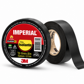 Fita Isolante 3M Imperial Preta 18mm x 20m 750V Antichama Uso Geral