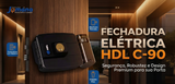 Hdl Fechadura Eletrônica C90 Abre P/dentro Fixa Preta
