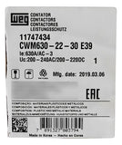 Contator WEG CWM630-22-30E39 630A Tripolar 2NA + 2NF Bobina 220V Original