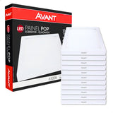 Kit 10 Plafon LED 24W 30x30 6500K Bivolt Branco Frio Avant