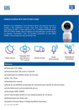 Câmera Wi-Fi WEG Home PTZ 360° Full HD 2MP Branca – Áudio Bidirecional | Visão Noturna | Detecção de Movimento