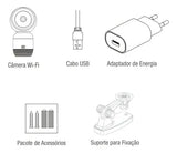 Câmera de Segurança Externa Wi-Fi WEG Home Full HD 1080p IP65 + Cartão MicroSD 64GB Classe 10 – Branco
