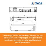 Gravador NVR WEG 4 Canais PoE 4K 8MP 127/220V NV-M04K-131