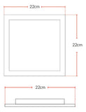 Painel LED Embutir Quadrado Avant 18W Bivolt 127/220V Branco para Forro de Gesso