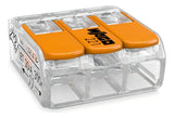 Conector Wago 221-413 3 Vias Kit 20 Peças - Compacto para emenda