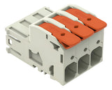 Conector MCS 25mm 76A 3 Vias Cinza Claro Industrial
