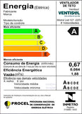 Ventilador de Teto Ventisol Mistral Inverter LED 18W 96cm Bivolt 127/220V 3 Pás Branco com Controle Remoto Ref. 14225