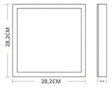 Painel LED Sobrepor 24W 6500K Lux Quadrado Bivolt Branco Taschibra
