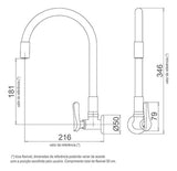 Torneira Multiuso de Parede Bica Flexível 1178 G27 Lorenzetti