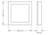 Painel LED Sobrepor 24W 6500K Lux Quadrado Bivolt Branco Taschibra