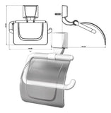 Kit Acessórios Banheiro Lorenzetti Attic Quadra 5 Peças Branco 2000 F24 Fixação Parede