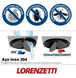 Grelha Inox para Ralo Automático Quadrada 10 cm Lorenzetti Loren Protect