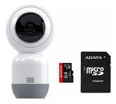 Câmera de Segurança Externa Wi-Fi WEG Home Full HD 1080p IP65 + Cartão MicroSD 64GB Classe 10 – Branco