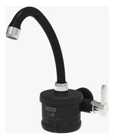Torneira Elétrica Enerbras Luna Parede Preta Cromada 5500W 220V Bica Móvel