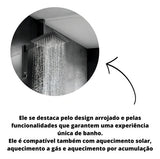 Chuveiro Acqua Century Preto 7500W 220V Eletrônico 7.5 KW Lorenzetti