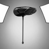 Chuveiro Elétrico Lorenzetti Top Jet Eletrônica Black Preto 220V 7500W com Controle Eletrônico de Temperatura