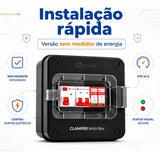 Quadro de Proteção CLAMPER Mobi Box 220V 8kW 40A Preto para Wallbox com DPS + IDR Tipo A + Disjuntor