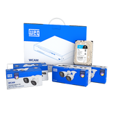 Kit Completo CFTV IP WEG com NVR + 4 Câmeras IP + HD Seagate SkyHawk 1TB Branco