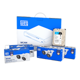 Kit Completo CFTV IP WEG com NVR + 4 Câmeras IP + HD Seagate SkyHawk 1TB Branco