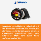 Fita Isolante Imperial 3m 18mm X 10 Metros- Kit com 10 Unidades