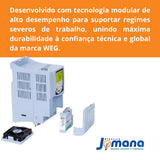 Inversor De Frequência CFW500 20CV 31A 380V Trifásico Industrial Pesado WEG