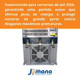 Chave Soft Starter SSW070 255A 220–575V Trifásico Industrial WEG