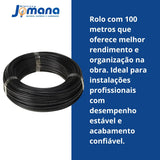 Cabo Flexível 4mm² Preto 100m 750V Antichama SIL