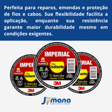 Fita Isolante Imperial 3m 18mm X 10 Metros- Kit com 10 Unidades