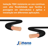 Cabo Flexível 4mm² Preto 100m 750V Antichama SIL