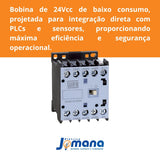 Mini Contator Auxiliar Cwca0-22-00c03 24VDC WEG
