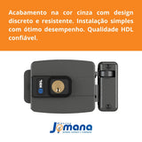 Fechadura Elétrica HDL C-90 Cinza 15W Para Abertura Interna
