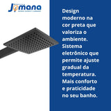 Chuveiro Acqua Century Preto 7500W 220V Eletrônico 7.5 KW Lorenzetti
