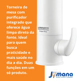 Torneira de Mesa Acqua Due com Purificador de Água Branco LORENZETTI
