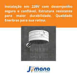 Chuveiro Ducha Enerbanho 6800W 220V Branco 4 Temperaturas Enerbras