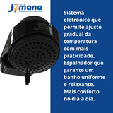 Ducha Eletrônica Enerbras E-Soft Preta 220V 7500W – Controle Eletrônico de Temperatura