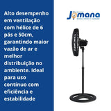 Ventilador Coluna Preto 50cm Turbo 6 Pás Oscilante Ventisol 50 Cm Preto 127v Plástico 6