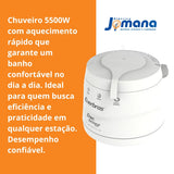 Chuveiro Enerducha Up Branco 3 Temperaturas Potência 5500 W 220V Enerbras