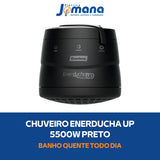 Chuveiro Ducha Enerducha Up Preto 3 Temperaturas 5500W 220V Enerbras
