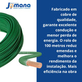 Cabo Flexível 2,5mm2 Flexsil 100M 750V Antichama Verde SIL