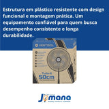 Ventilador Coluna Preto 50cm Turbo 6 Pás Oscilante Ventisol 50 Cm Preto 127v Plástico 6