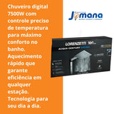 Chuveiro Acqua Century Digital 7500W Preto Cromado 220V Lorenzetti