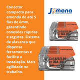 Conector Compacto Emenda 5 Fios Modelo 221-615 6mm Wago
