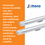 Luminária LED Taschibra Lumifácil 120cm 41W (2x20,5W) 6500K – Branco Frio – Autovolt
