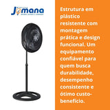 Ventilador De Coluna Turbo 6 Pás 50cm Preto Ventisol 50 Cm 60 Hz Preto 220v Plástico 6