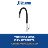 Torneira Cozinha Silicone Preta 1177 B27 Flexível Lorenzetti | Design Gourmet